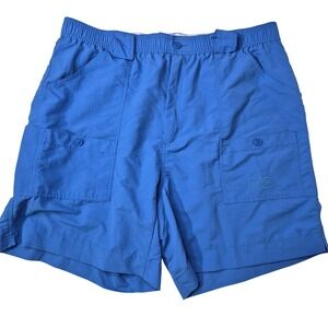 AFTCO Fishing Shorts Mens 40 Blue Original Fishing Shorts Nylon 7" Inseam